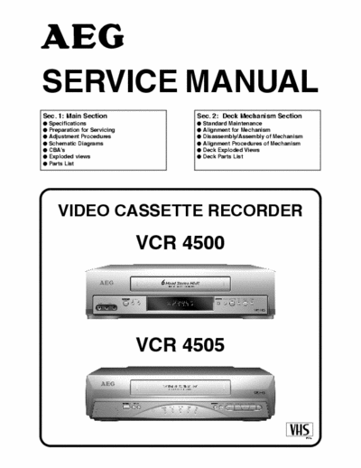 funai VCR 4500_4505 funai VCR 4500_4505 service manual